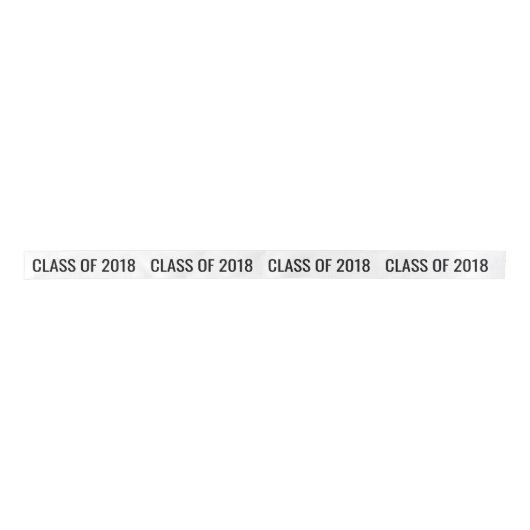 Afstuderen klasse van 2018 zwarte Typografie Lint (Voorkant)