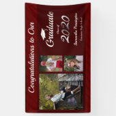 Afstuderen Klasse van 2020 Foto Collage Wine Spandoek (Verticaal)