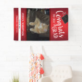 Afstuderen Klasse van 2021 Foto Red Gradient Spandoek (Insitu)