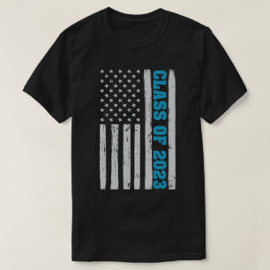 Afstuderen Klasse van 2023 Amerikaanse vlag T-shirt