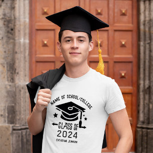 Afstuderen Klasse van 2024 Custom Name T-Shirt
