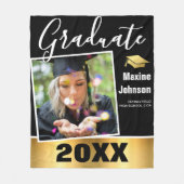 Afstuderen 'Klasse van 2024' Foto Afstuderen Keeps Fleece Deken (Voorkant)