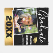 Afstuderen 'Klasse van 2024' Foto Afstuderen Keeps Fleece Deken (Voorkant (Horizontaal))