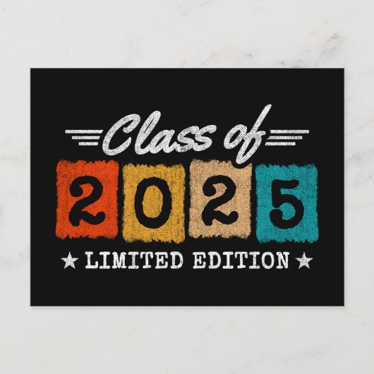 Afstuderen Klasse van 2025 Afstuderen Senior 2025 Briefkaart (Voorkant)