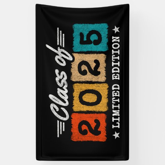 Afstuderen Klasse van 2025 Afstuderen Senior 2025 Spandoek (Verticaal)