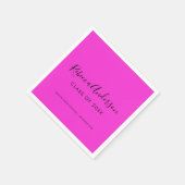 Afstuderen Klasse van 2025 Bright Pink Party Servet (Hoek)