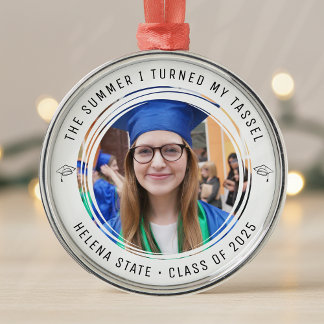 Afstuderen Klasse van 2025 Foto Keepsake Metalen Ornament