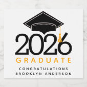 Afstuderen Klasse van 20XX Bier Etiket (Enkel label)