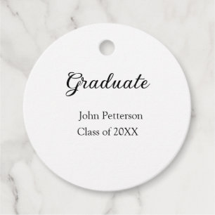 Afstuderen klasse van 20XX eenvoudige minimum afst Bedankjes Labels