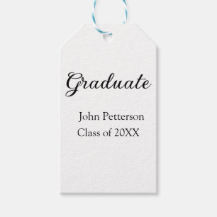 Afstuderen klasse van 20XX eenvoudige minimum afst Cadeaulabel