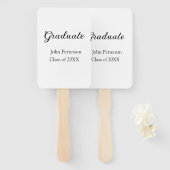 Afstuderen klasse van 20XX eenvoudige minimum afst Handwaaier (Voorkant en achterkant)