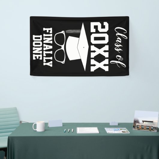 Afstuderen Klasse van 20xx Eindelijk Klaar Spandoek (Beurs)
