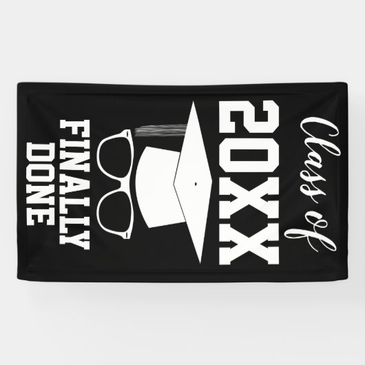 Afstuderen Klasse van 20xx Eindelijk Klaar Spandoek (Horizontaal)