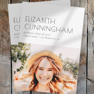 Afstuderen klasse van 20XX minimalistisch foto-Afs Aankondiging