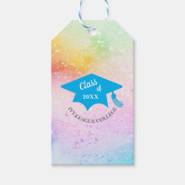 Afstuderen Klasse van 20XX Regenboog Artsy Cadeaulabel