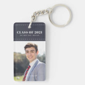 Afstuderen Klasse van 20XX Stitch Photo Afstuderen Sleutelhanger (achterkant)