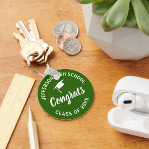 Afstuderen Klasse van Add Year Custom School Name Sleutelhanger