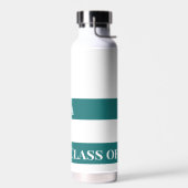 Afstuderen "Klasse van" Celebration Groen & Wit Waterfles (Links)