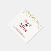 Afstuderen KLASSE VAN Confetti Brush Script Servet (Hoek)