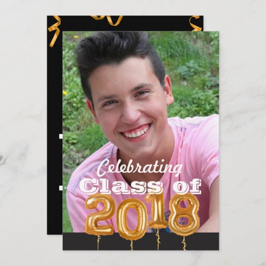 Afstuderen klasse van de Uitnodiging van de Aankon (Voorkant / Achterkant)