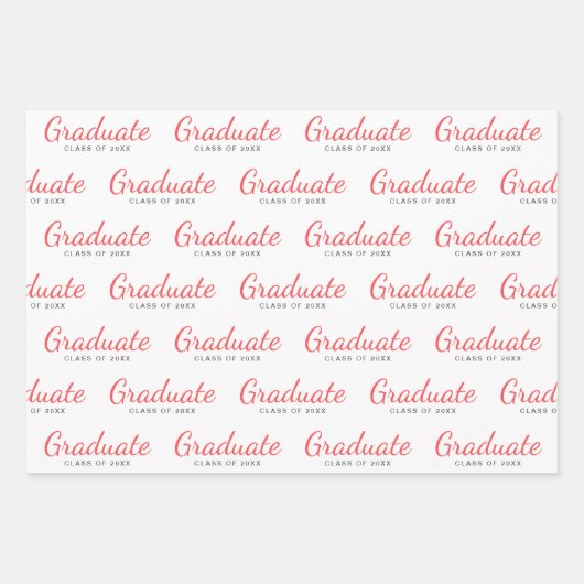 Afstuderen Klasse van Eenvoudig Modern Afstuderen Inpakpapier Vel (Voorkant)