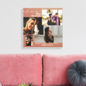 Afstuderen klasse van fotocollage roze glitter canvas afdruk (Insitu (Woonkamer))