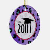Afstuderen Klasse van Paarse luipaard 2011 Keramisch Ornament (Rechts)