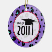 Afstuderen Klasse van Paarse luipaard 2011 Keramisch Ornament (Links)