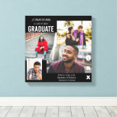 Afstuderen klasse van Photo Collage 2 Canvas Afdruk (Insitu (Houten vloer))