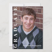 Afstuderen Klassieke foto Eenvoudige Laureate Azur Kaart (Voorkant)