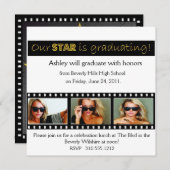 Afstuderen kondiging Hollywood Star Gold Kaart (Voorkant / Achterkant)