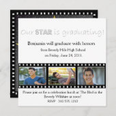 Afstuderen kondiging Hollywood Star Silver Kaart (Voorkant / Achterkant)