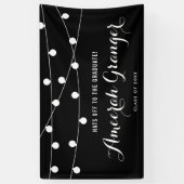 Afstuderen Koord met zwarte en witte vellen Spandoek (Verticaal)