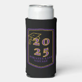 Afstuderen Koozie - Zwart (Seltzer Voorkant)