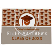 Afstuderen koperen patroon Cool Trendy Congrates Groot Cadeauzakje (Voorkant)