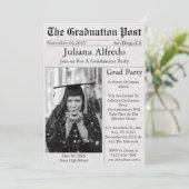 Afstuderen Krant Unieke Plezier Custom Foto Kaart (Staand voorkant)