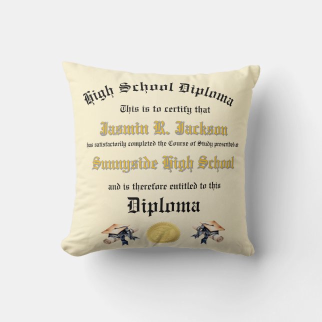 Afstuderen kussen Sierkussen (Voorkant)