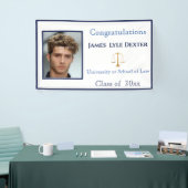 Afstuderen Law School Schalen van Justitie Foto Spandoek (Beurs)