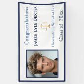 Afstuderen Law School Schalen van Justitie Foto Spandoek (Verticaal)