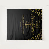 Afstuderen Law School Zwart Goud Afstuderen Achter Wandkleed (Voorkant (horizontaal))