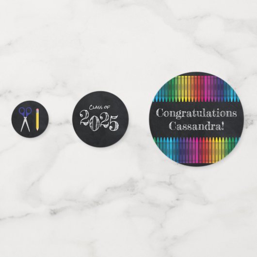 Afstuderen leerlingenonderricht in Chalkboard Confetti (Voorkanten)