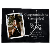 Afstuderen leerlingenonderricht in Chalkboard Groot Cadeauzakje (Achterkant)