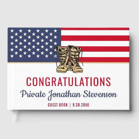 Afstuderen Leger Boot Camp Patriottisch Gastenboek (Voorkant)