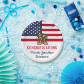 Afstuderen Leger Boot Camp Patriottisch Papieren Bordje (Feest)