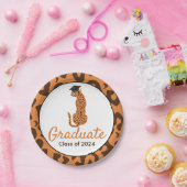 Afstuderen Leopard Papier Bord (Feest)