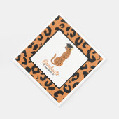Afstuderen Leopard print Custom Class Jaar Servet (Hoek)