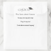 Afstuderen Leuke Feiten Met Afstudeerdop Vierkante Sticker (Tas)