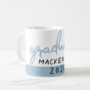 Afstuderen Lichtblauw Robin Egg Brush Script Koffiemok
