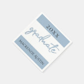 Afstuderen Lichtblauw Script | Robin Egg Brush Servet (Hoek)