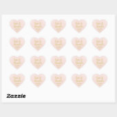 Afstuderen Liefde & Bedankt Blush Roze & Goud Eleg Hart Sticker (Vel)